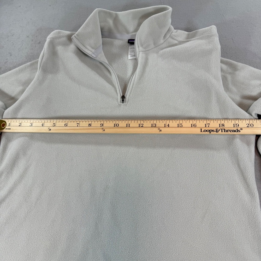Patagonia Micro D Quarter Zip Fleece Pullover Womens Large Gray Heather‎ - Picture 6 of 7